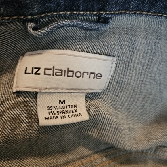 Liz Claiborne Vintage Denim Classic Western Jean Jacket Sz M - Picture 5 of 8